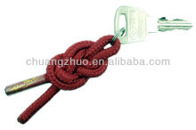Fashion braided red dual 8-word keychain, wire rope keychain , korea keychain