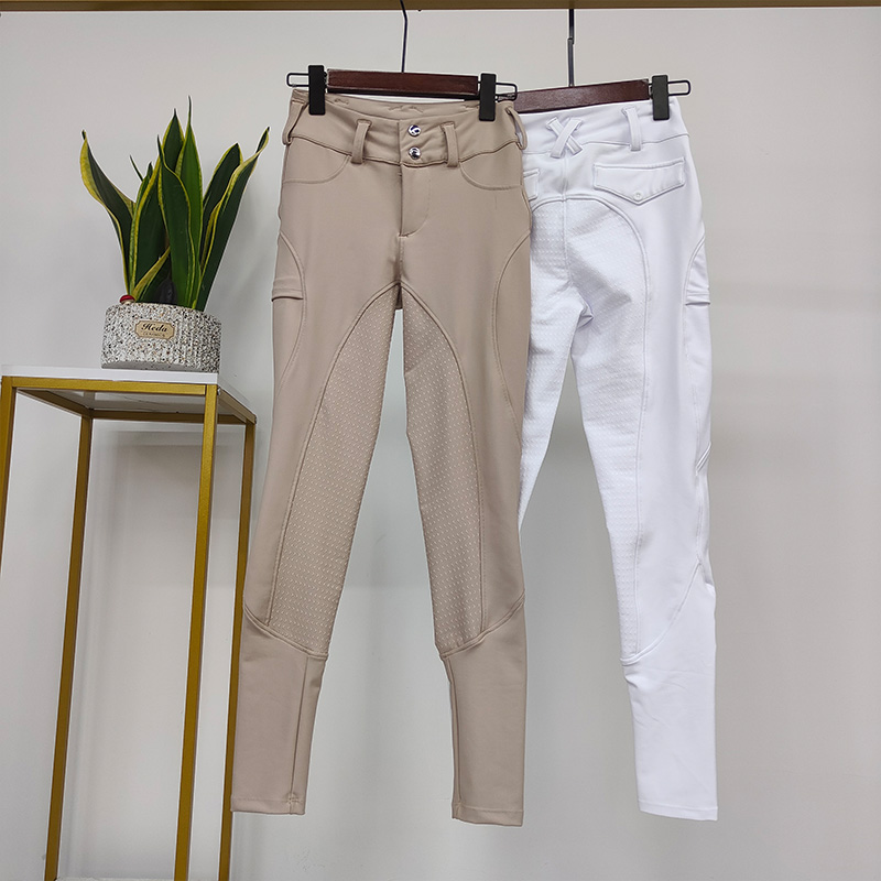 beige horse riding pant women