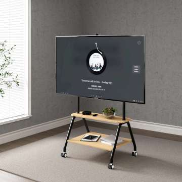 Mobile TV Stand with Storage Shelves