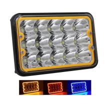 3 Color Red Yellow Blue Halo Ring Angel Eyes 4x6 LED Truck Headlights
