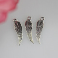 Vente en gros Antique Angel Wings Loose Bead Charms Pendentifs Fit Bracelet Boucles d&#39;oreilles 17 x 5mm