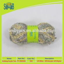 Fancy yarn for knitting sweaters made in china 90% acrylic 10% nylon loop yarn for knitting