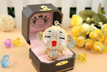 Cute monkey Chinese zodiac monkey Crystal full rhinestone Keychain lovely gift handbag hanger new