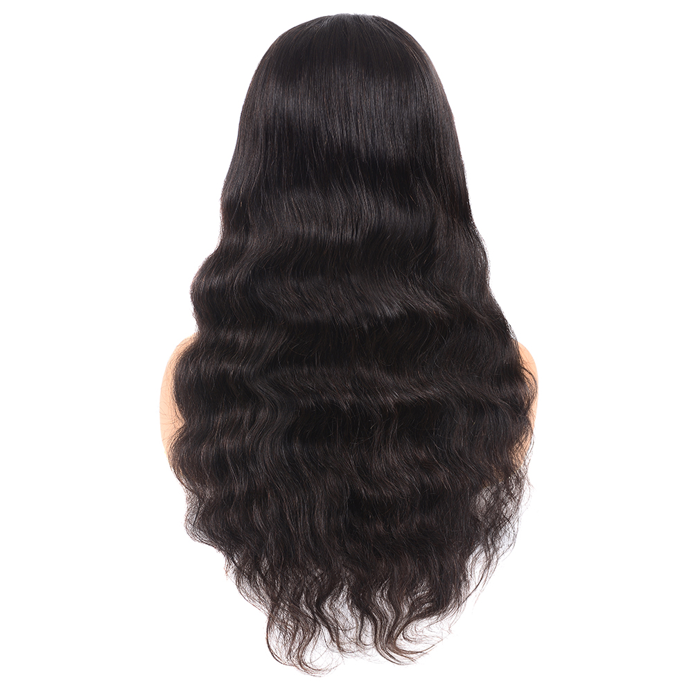 Long Straight Black human Hair Wig Body Wave Lace Front Wig For Women 4*4 Lace Front Wigs Brazilian Body wave 28 inch
