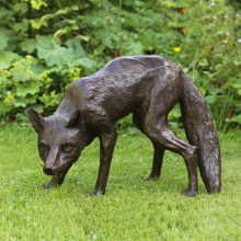 Garden Decoration Bronze Fox Statues Sculpture for sale