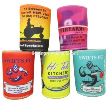 Neoprene can cooler with lanyard wrap