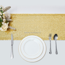 Factory Supply Luxury Gold Wedding Party Decorative Sequins Table Runner Table Cloth