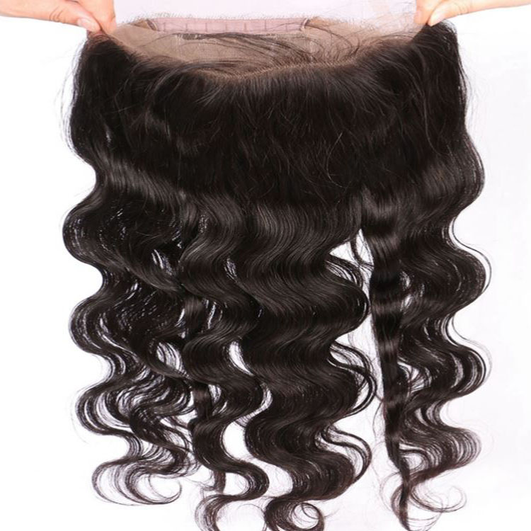 Peruvian Body Wave Pre Plucked 360 Lace Frontal Closure With Baby Hair 100% Remy Human Hair