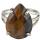 Anillo de piedra natural para mujeres Gemstone 13x18 mm Lágrimas de lágrimas Anillo de piedra apilable Anillo de boda de cristal natural ajustable