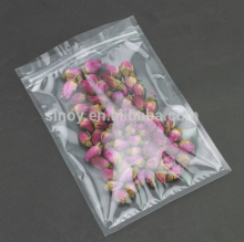 transparent three side sealed pouch with zipper factory