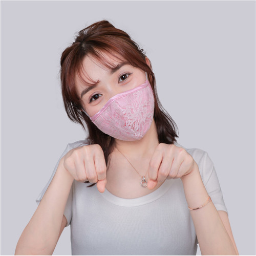 Masker sutra imiasi renda Prancis yang manis