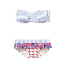 Triangle Bikinis, Fashion Ruffled at Top, Strip Pattern Makes Look Younger, OEM Orders are Welcome