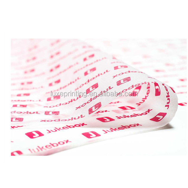 Pure white customized logo clothing zipper head wrapping tissue paper custom