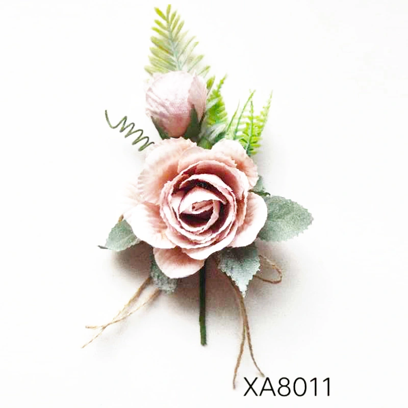 Wholesale Artificial Flower Silk Rose Simulation Picks for Christmas Decoration Xmas Ornament