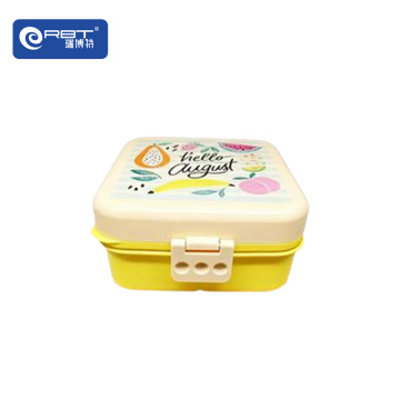 Cartoon lunch box household fresh-keeping box grid