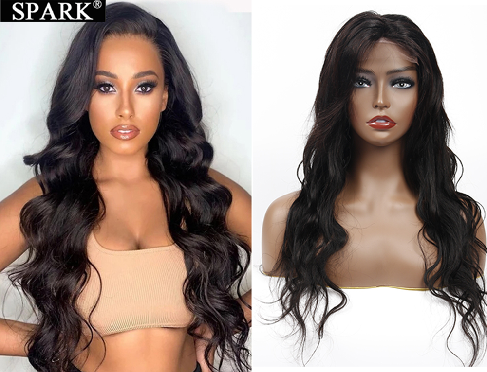 SPARK 150% 180% Density HD Full Lace Human Hair Wigs For Black Women,Wholesale Brazilian Virgin Hair Transparent Lace Front Wig