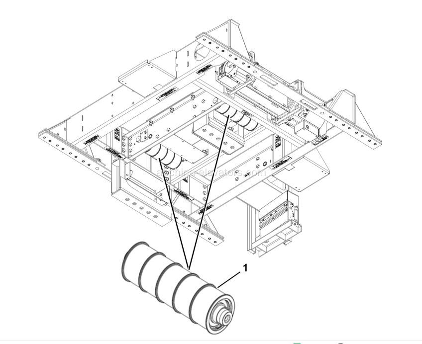 AAA20780W4 CSB Pulley Assy لمصاعد OTIS Gen2