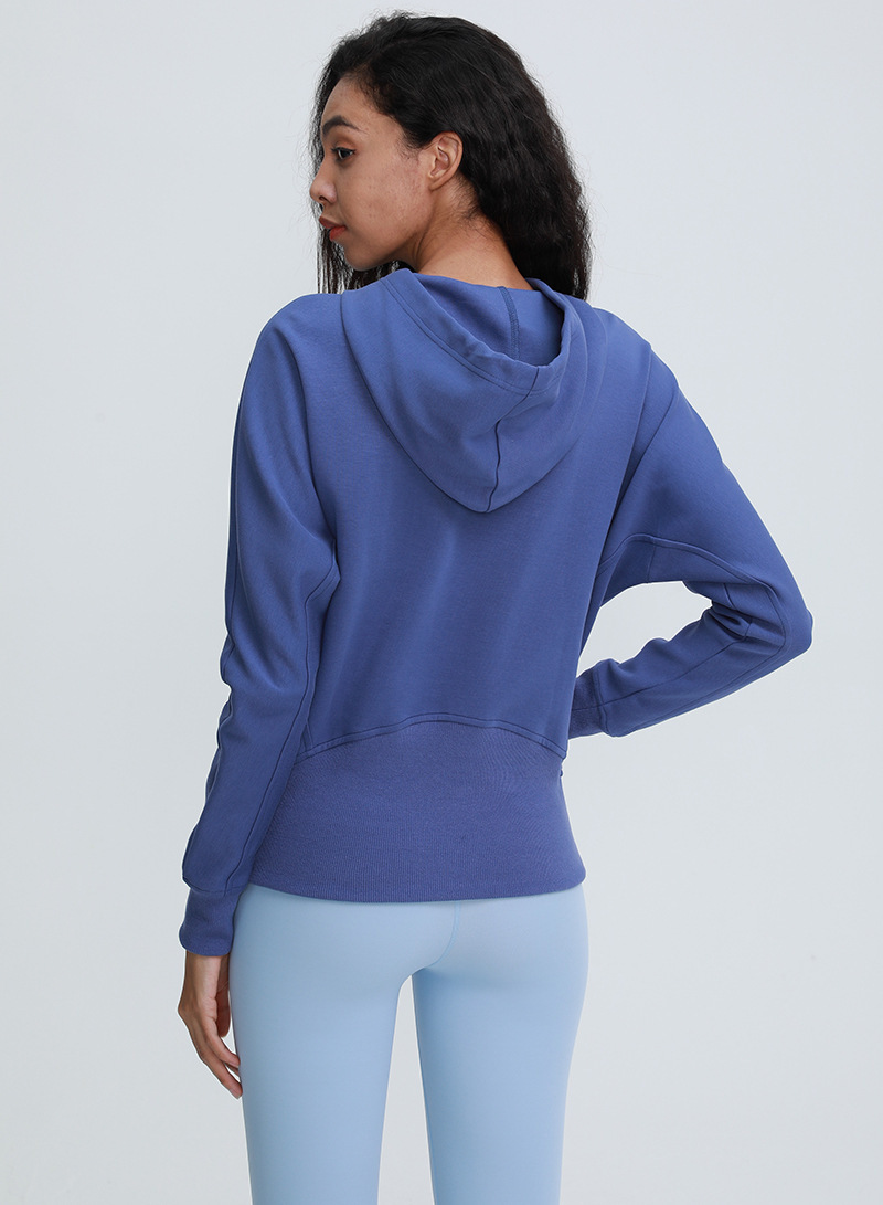 women's sports hoodie jacket Blue