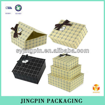 factory rigid folding paper boxes with ribbon