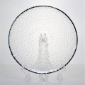 لوحة شاحن زجاجية حافة الفضة المنقوشة لحفل زفاف
