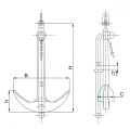 Anchor do Almirantado de Casto de Aço para Oceanos