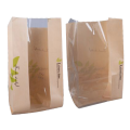 Kraft Paper Bread Packaging Bag med vindue