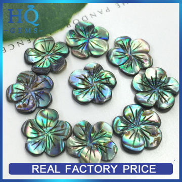 Natural Green Abalone Shell Beads Flower Drilled Hole Pearl Flower Beads