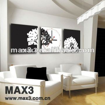 2016 Hot Selling Elegant Canvas Art Wall Clock For Wall Handings