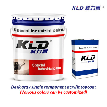 Dark gray single component acrylic topcoat