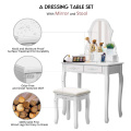 Mdf Dressing Table Makeup Set with Large Mirror
