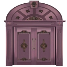 Exterior Red Copper Front Door