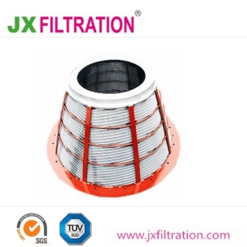 Painted Steel Wedge Wire Screen Basket.