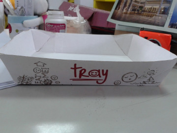 Disposable corrugated paper tray