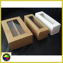 Windowed kraft drawer box