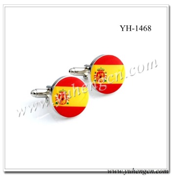 YH-1468 Novelty Spain Flag Cufflinks