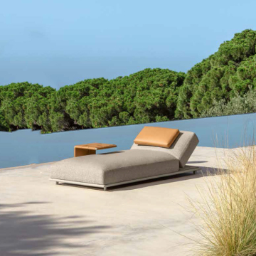 WESOME Modern Aluminum Day Bed for Outdoor Lounge