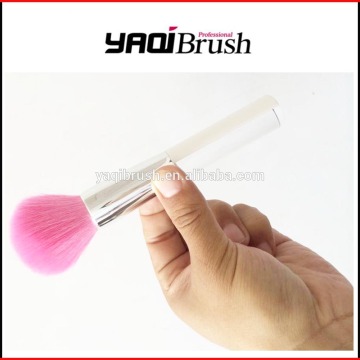 Plastic handle makeup brush,pink hair makeup brush,makeup cheek brush