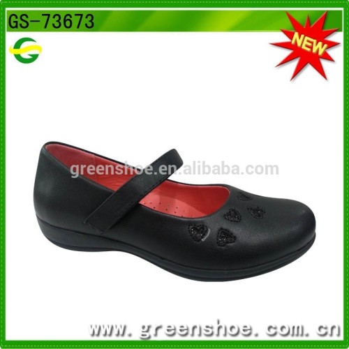 High quality casual black school shoes for girl