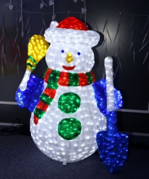 LED Light Snowman Figurines