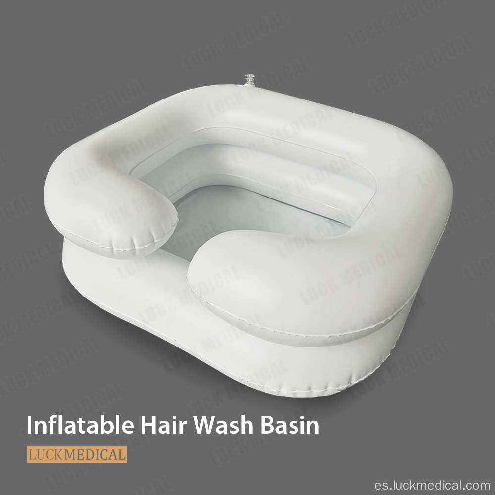 Plástico de lavado de cabello portátil inflable para paciente