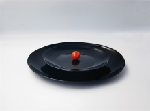 Home Sustainable Opal Glass Black Dinnerware
