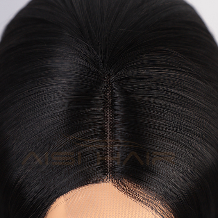 Aisi Hair Top Quality Vendor Cheap Wholesale Glueless Black Lace Frontal Synthetic Hair For Black Women Lace Front Wig