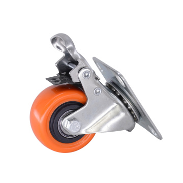 Nội thất 2 inch PVC Caster với phanh