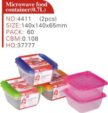 2pcs Storage Microwave Food Container 0.7L