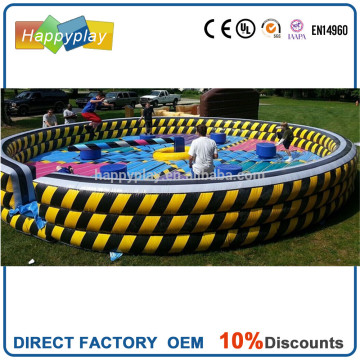 EN14960 inflatable wipeout game for adult inflatable interactive adult game