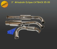 FOR 95-99 ECLIPSE/TALON DSM 2G TURBO FWD STAINLESS STEEL CATBACK EXHAUST MUFFLER (Fits: Mitsubishi Eclipse)