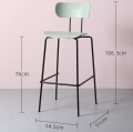 Ghế ăn nhà bếp bằng kim loại hiện đại sang trọng Barstool