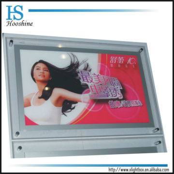 led edge light crystal poster frame/frameless poster frame