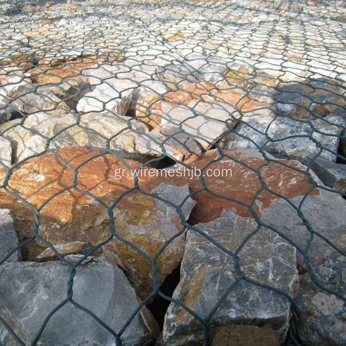 Επικαλυμμένο με βινυλίου εξαγωνικό σύρμα Gabion Box