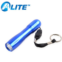 Promotional AA Battery Powered 0.5Watt LED Aluminium Keyring Flashlight